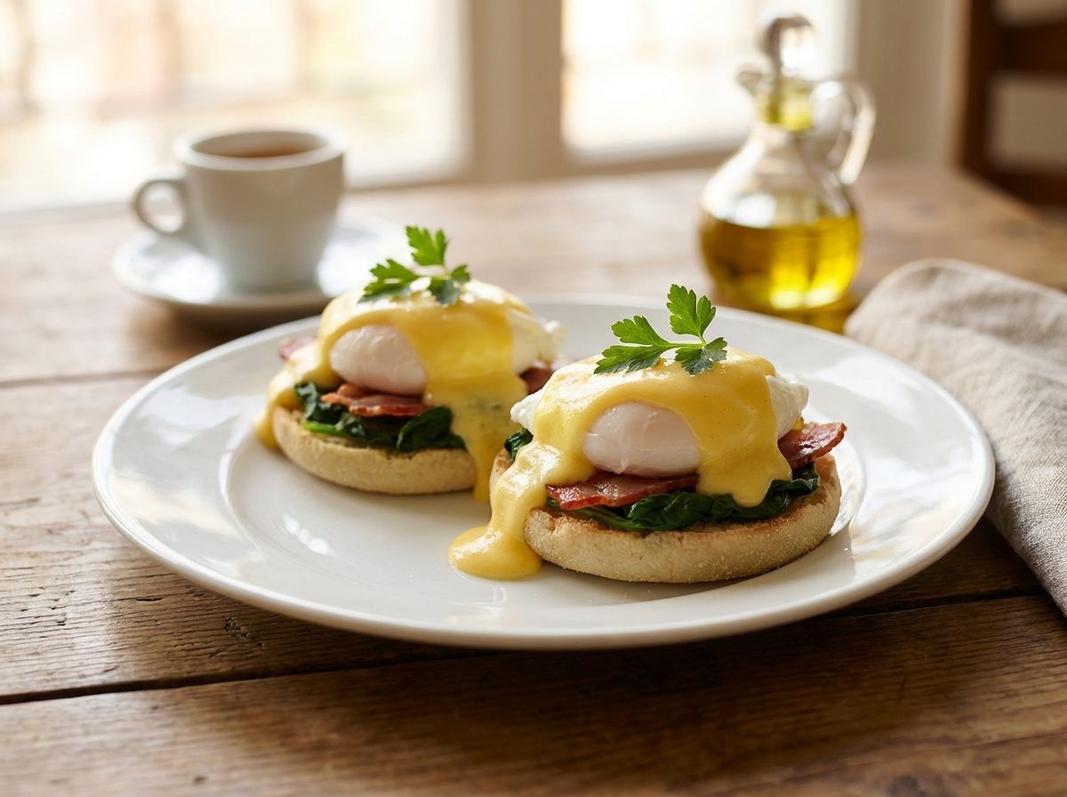 Eggs Benedict with hollandaise at Nonnas Sevenoaks